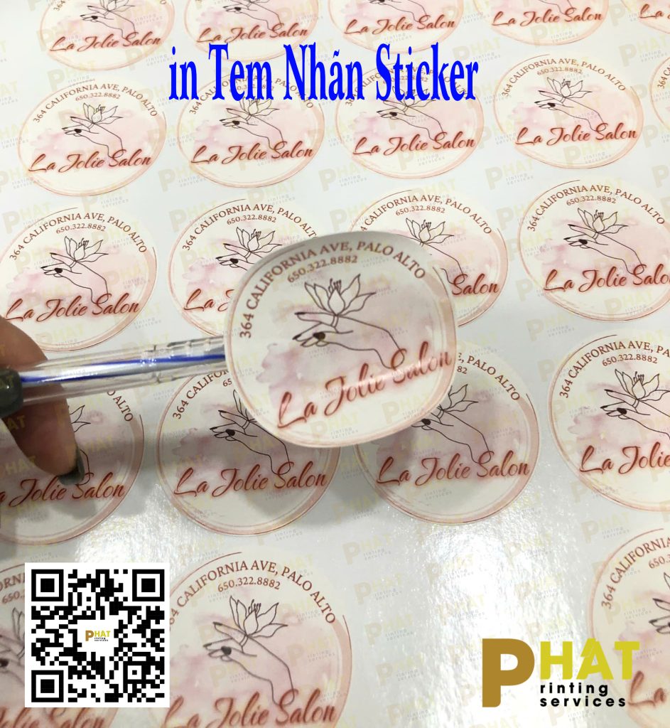 In tem nhãn 4 In Sticker Decal tại Nhà in Phát