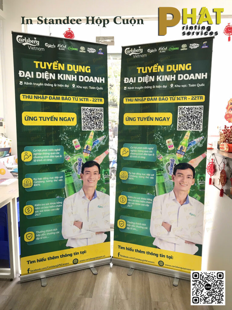 In Standee Hộp Cuộn Tại Nhà in Phát