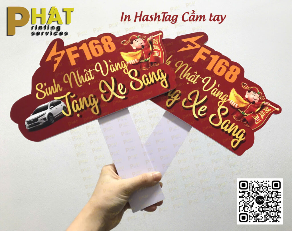 In PP Cán Formex Là Gì? 3 In HashTag Cầm Tay - ứng dụng in pp cán format tại Nhà in Phát
