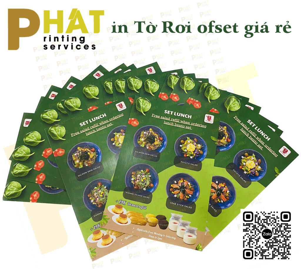 in tờ rơi offset giá rẻ tại Nhà in Phát Bình Dương