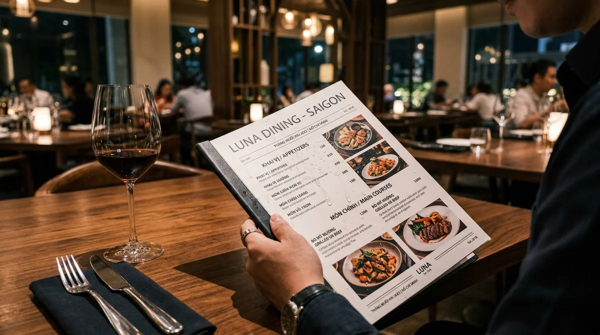 Menu nhựa chống nước 100% không thấm nước sốt dầu mỡ cho nhà hàng ẩm thực Quận 1