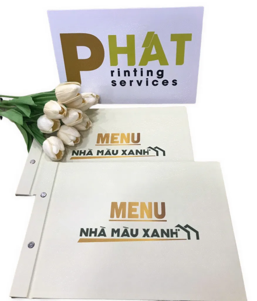 Dịch Vụ In Nhanh Quận Bình Thạnh - Xưởng In Kỹ Thuật Số Điện Biên Phủ 9 In Menu Đóng Ốc tại Nhà in Phát