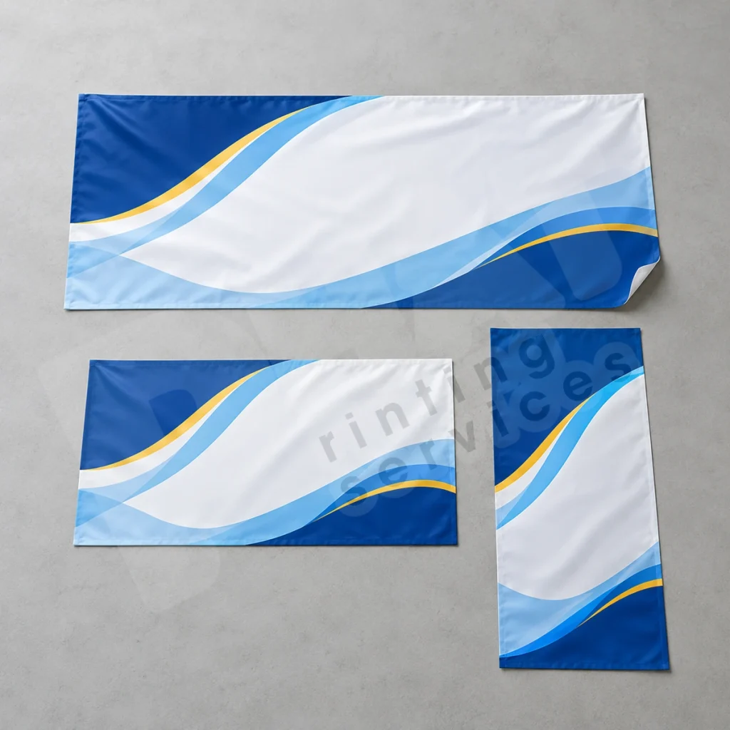 Ba tấm banner khác khổ minh họa yếu tố kích thước trong yêu cầu báo giá