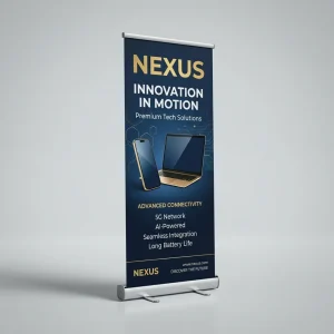In standee cuốn lấy liền Quận 1 khung nhôm cao cấp tại Nhà in Phát