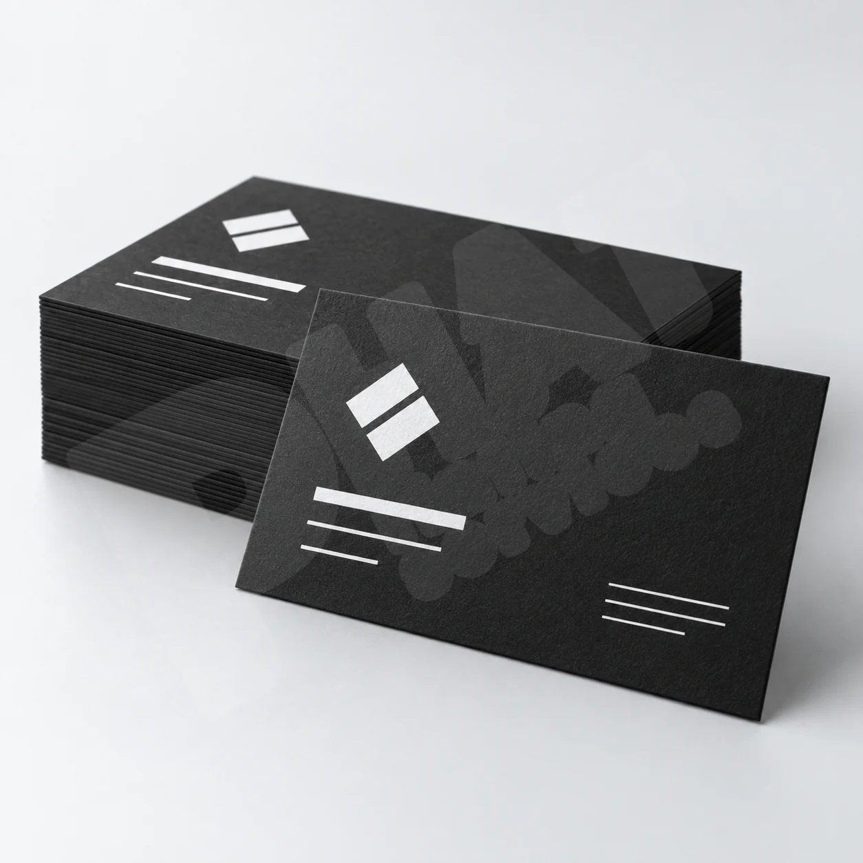Name card giấy đen in mực trắng