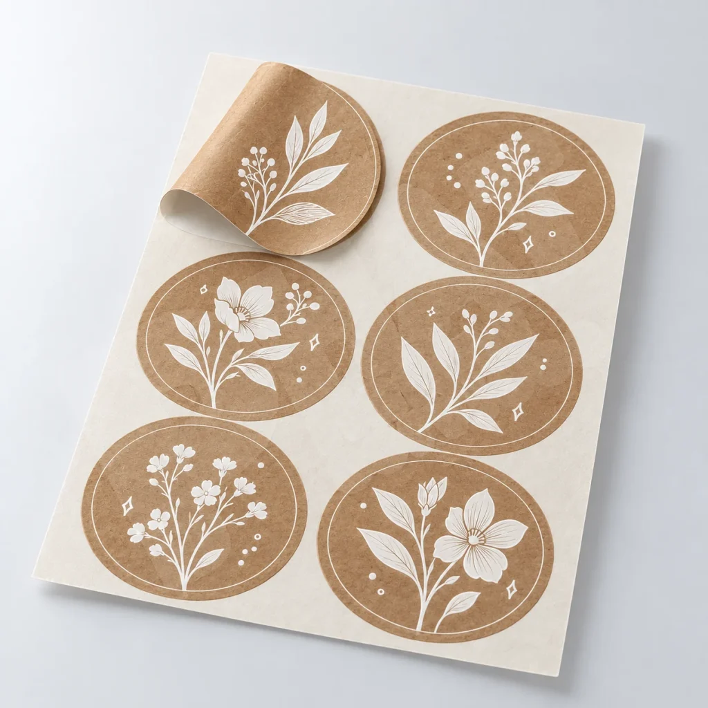 In Decal Kraft Mực Trắng: Nét Chữ Và Bề Mặt Giấy