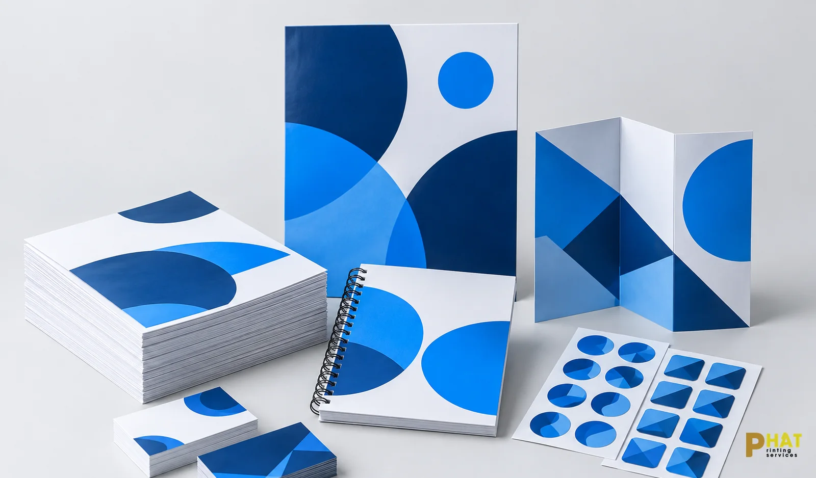 Các sản phẩm in nhanh gồm tài liệu, brochure, poster, name card và tem nhãn