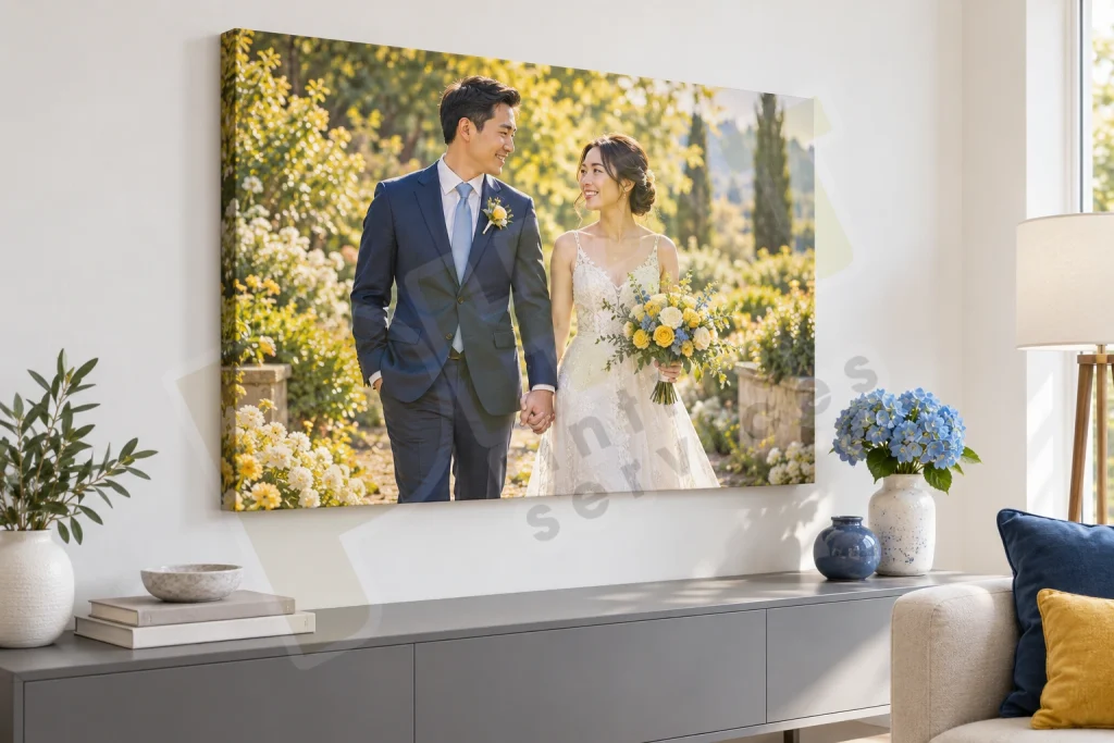 In Ảnh Cưới, Ảnh Gia Đình Lên Canvas: Giữ Vùng Mặt Và Bố Cục