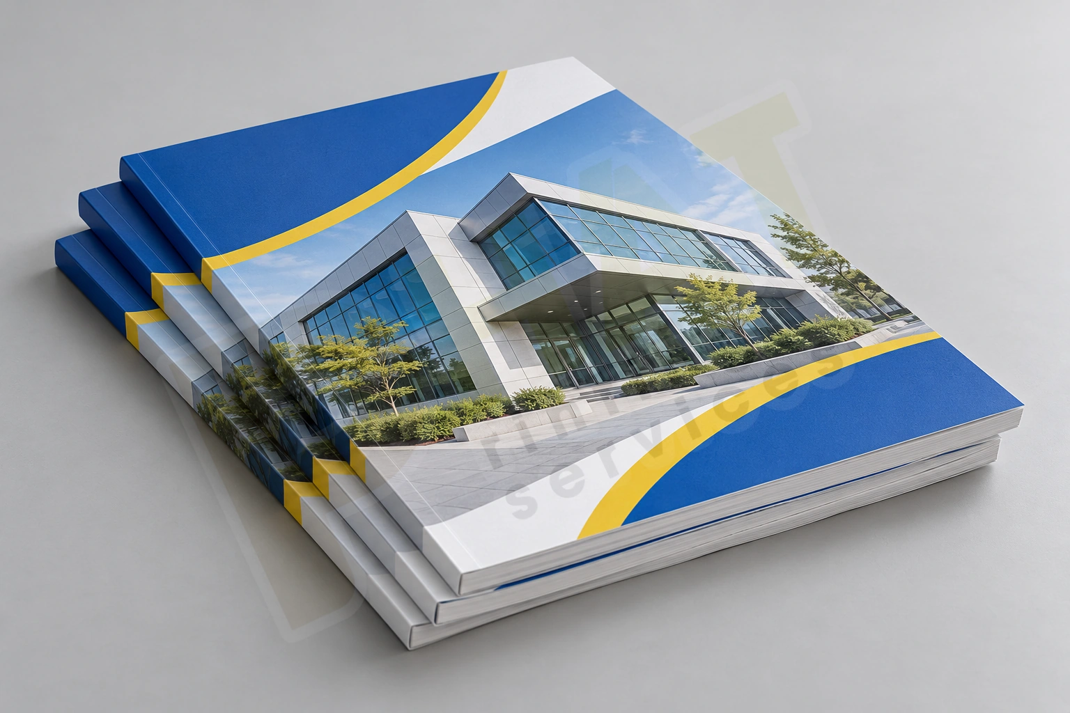 In Catalogue gáy keo 3 Chồng catalogue gáy keo với sống gáy vuông và cạnh ruột giấy