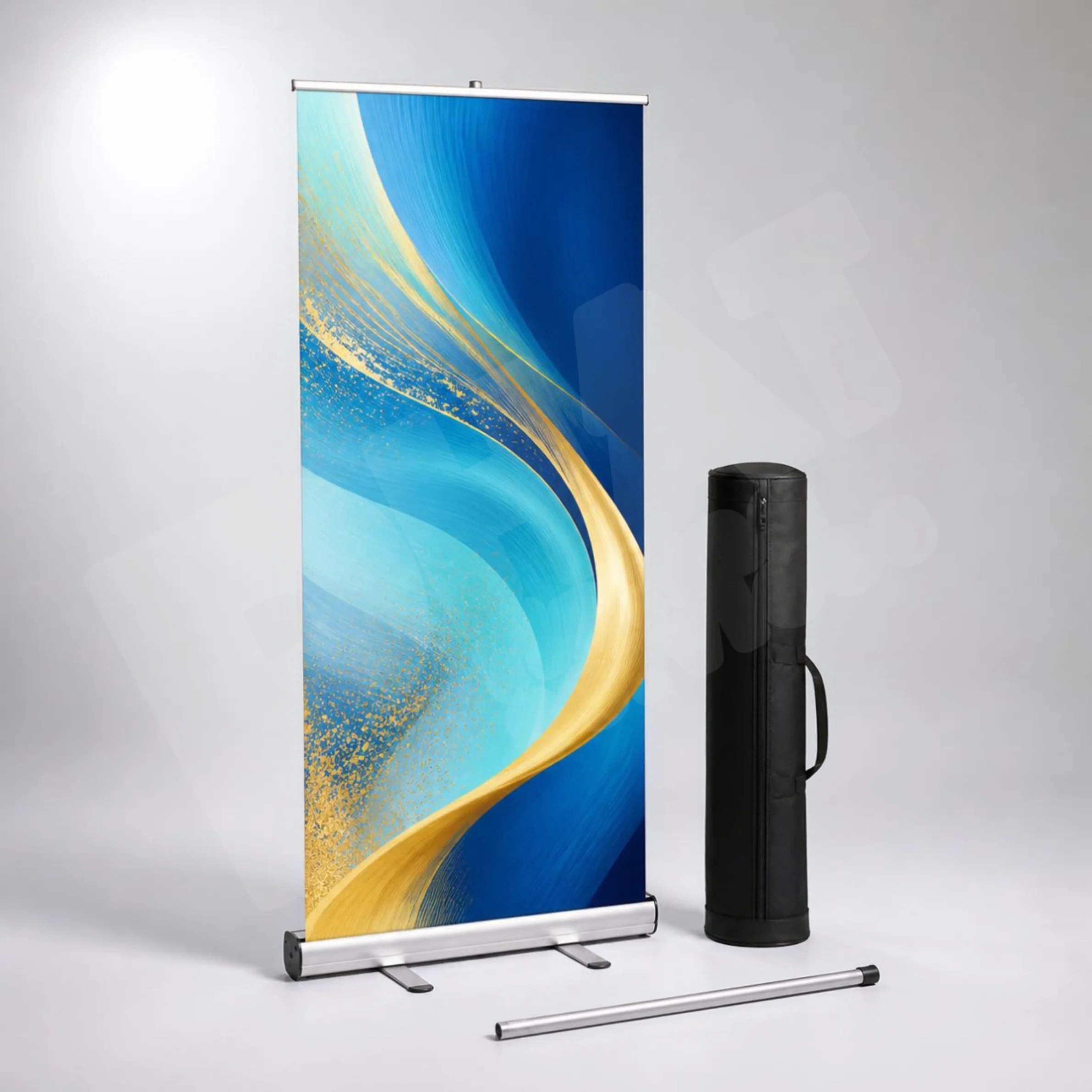 In Standee chữ X hay in Standee Hộp Cuốn? 5 Minh họa standee hộp cuốn và phụ kiện vận chuyển